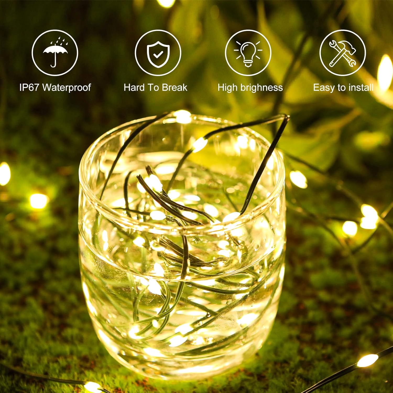 10m Αδιάβροχα Χριστουγεννιάτικα Λαμπάκια Λευκού Θερμού Φωτισμού με 8 Προγράμματα Λειτουργίας - ARRANGO 10m Αδιάβροχα Χριστουγεννιάτικα Λαμπάκια Λευκού Θερμού Φωτισμού με 8 Προγράμματα Λειτουργίας - ARRANGO