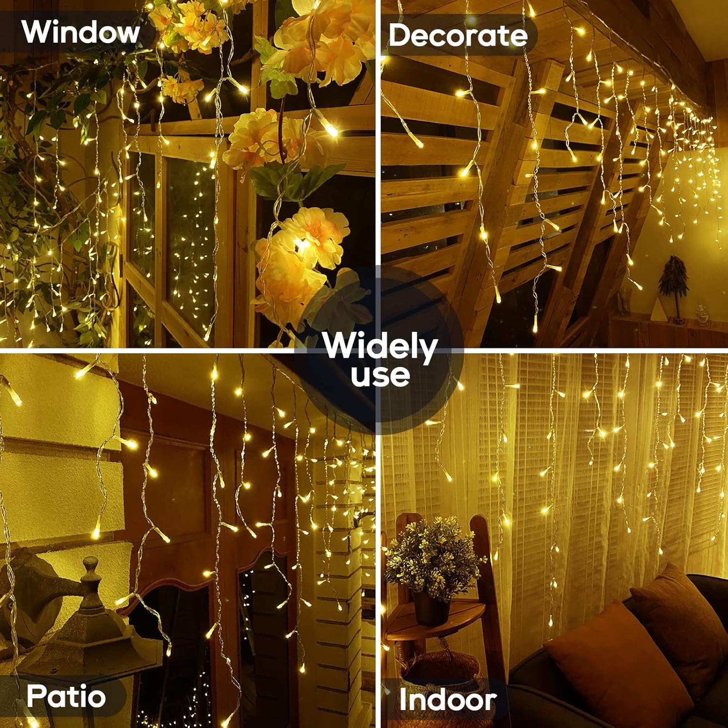 20x0,4m Χριστουγεννιάτικα Φωτάκια - Ασύμμετρη Κουρτίνα Βροχή - Θερμού Λευκού Φωτισμού - Εσωτερικού & Εξωτερικού Χώρου - AIGOSTAR 20x0,4m Χριστουγεννιάτικα Φωτάκια - Ασύμμετρη Κουρτίνα Βροχή - Θερμού Λευκού Φωτισμού - Εσωτερικού & Εξωτερικού Χώρου - AIGOSTAR