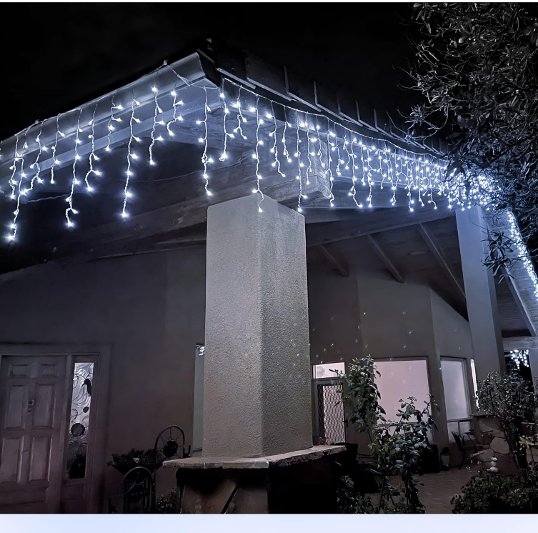 20x0,60m Αδιάβροχα Χριστουγεννιάτικα Λαμπάκια - Κουρτίνα Βροχή - 400 LED Λευκού Ψυχρού Φωτισμού - AIGOSTAR 20x0,60m Αδιάβροχα Χριστουγεννιάτικα Λαμπάκια - Κουρτίνα Βροχή - 400 LED Λευκού Ψυχρού Φωτισμού - AIGOSTAR