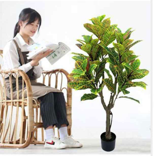 120cm Τεχνητό Διακοσμητικό Φυτό Κρότωνας σε Γλάστρα 120cm Τεχνητό Διακοσμητικό Φυτό Κρότωνας σε Γλάστρα