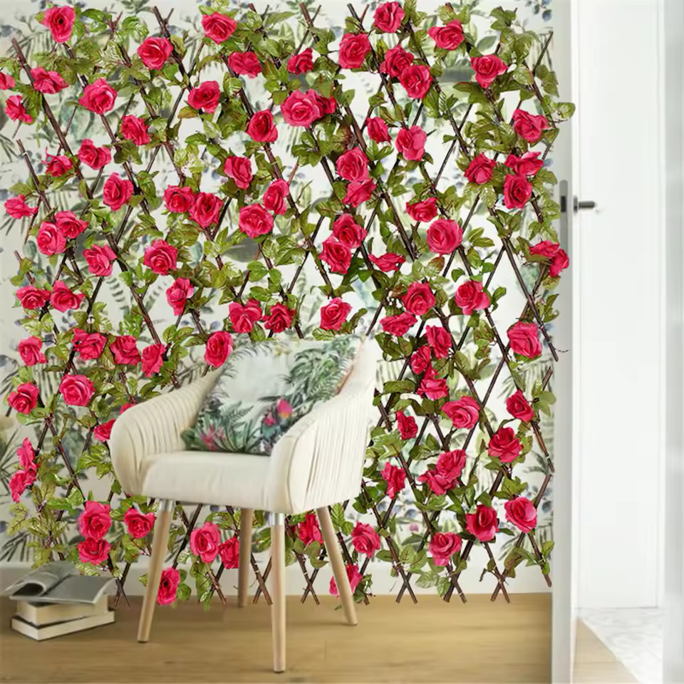 1.2m Διακοσμητική Πέργκολα Κήπου με Τεχνητά Ροζ Τριαντάφυλλα & Πράσινα Φύλλα 1.2m Διακοσμητική Πέργκολα Κήπου με Τεχνητά Ροζ Τριαντάφυλλα & Πράσινα Φύλλα