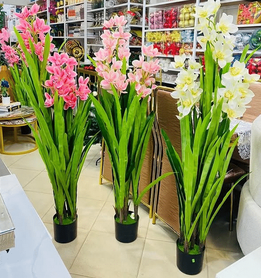 130cm Τεχνητό Διακοσμητικό Φυτό Ροζ Ορχιδέα Cymbidium σε Γλάστρα 130cm Τεχνητό Διακοσμητικό Φυτό Ροζ Ορχιδέα Cymbidium σε Γλάστρα