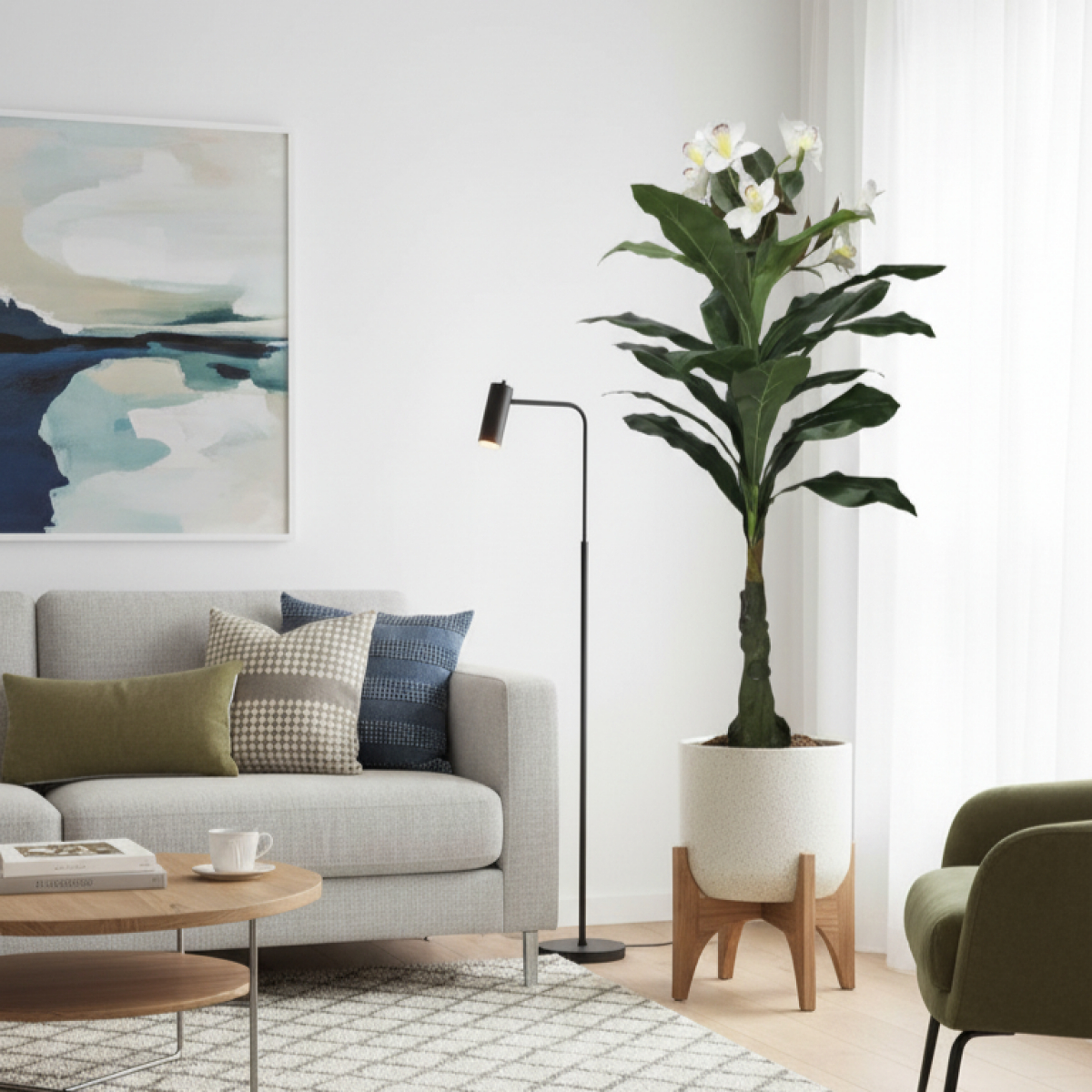 150cm Τεχνητό Διακοσμητικό Φυτό με Λουλούδια Ορχιδέας 150cm Τεχνητό Διακοσμητικό Φυτό με Λουλούδια Ορχιδέας