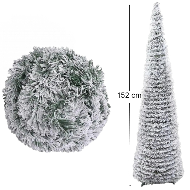 152 cm Διακοσμητικό Χιονισμένο Χριστουγεννιάτικο Δέντρο Slim 152 cm Διακοσμητικό Χιονισμένο Χριστουγεννιάτικο Δέντρο Slim