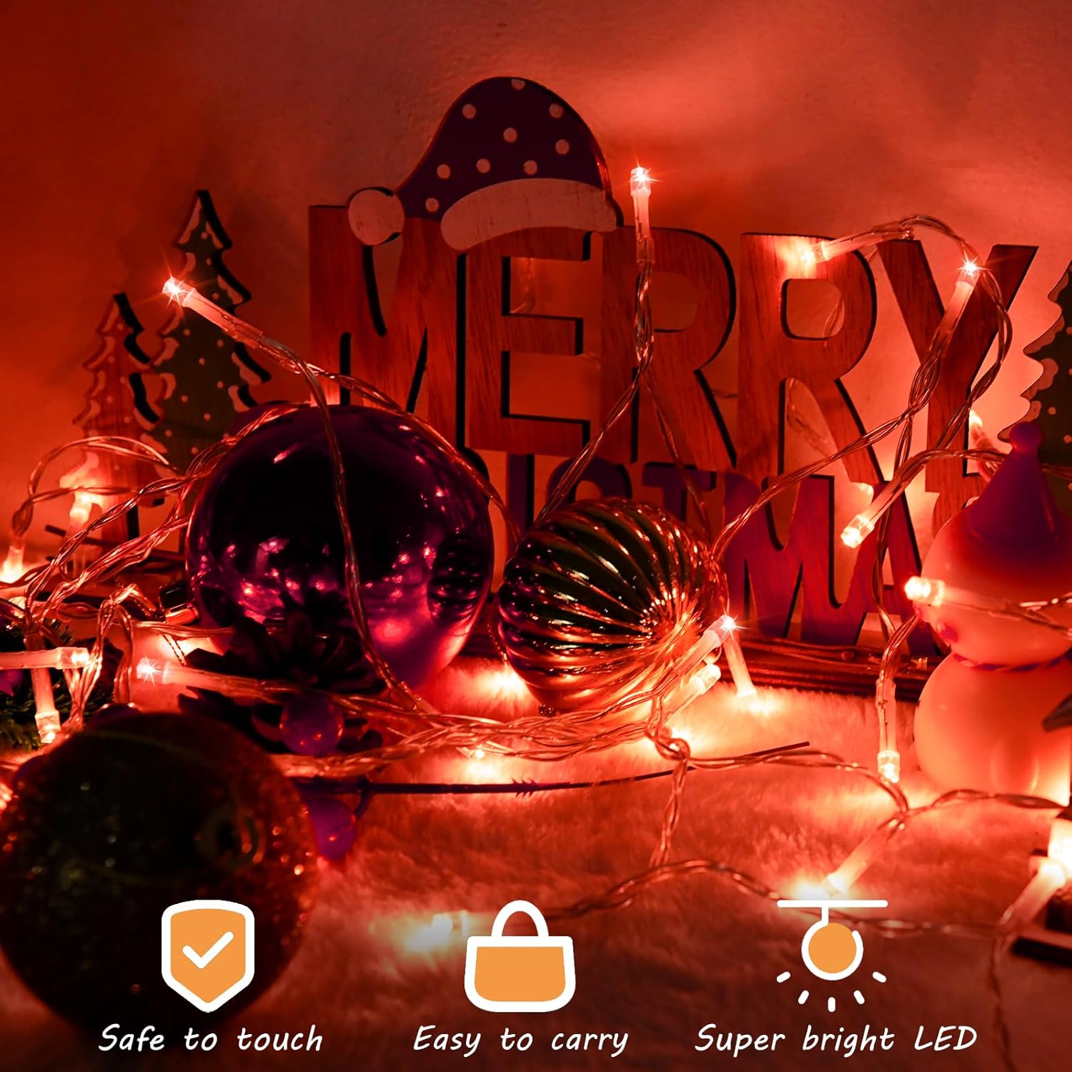 15m Αδιάβροχα IP44 Χριστουγεννιάτικα Λαμπάκια Μπαταρίας με Κόκκινο Φωτισμό και 8 Προγράμματα Λειτουργίας - AIGOSTAR 15m Αδιάβροχα IP44 Χριστουγεννιάτικα Λαμπάκια Μπαταρίας με Κόκκινο Φωτισμό και 8 Προγράμματα Λειτουργίας - AIGOSTAR