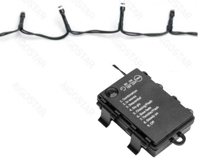 Αδιάβροχα IP44 Χριστουγεννιάτικα Λαμπάκια Μπαταρίας 5m με Ψυχρό Φωτισμό και 8 Προγράμματα Λειτουργίας - AIGOSTAR Αδιάβροχα IP44 Χριστουγεννιάτικα Λαμπάκια Μπαταρίας 5m με Ψυχρό Φωτισμό και 8 Προγράμματα Λειτουργίας - AIGOSTAR