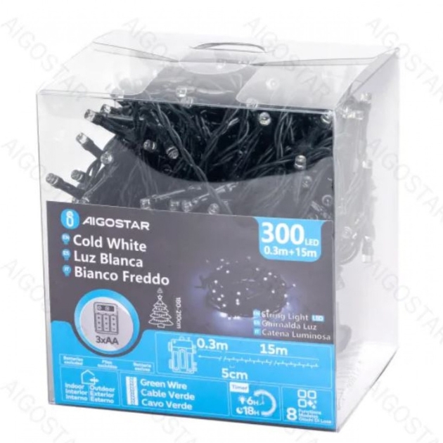 15m Αδιάβροχα IP44 Χριστουγεννιάτικα Λαμπάκια Μπαταρίας με Ψυχρό Φωτισμό και 8 Προγράμματα Λειτουργίας - AIGOSTAR 15m Αδιάβροχα IP44 Χριστουγεννιάτικα Λαμπάκια Μπαταρίας με Ψυχρό Φωτισμό και 8 Προγράμματα Λειτουργίας - AIGOSTAR