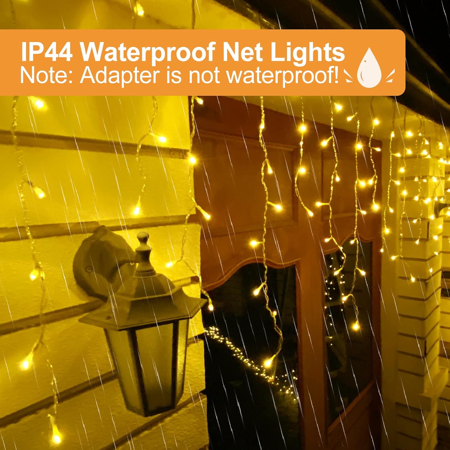 20x0,4m Χριστουγεννιάτικα Φωτάκια - Ασύμμετρη Κουρτίνα Βροχή - Θερμού Λευκού Φωτισμού - Εσωτερικού & Εξωτερικού Χώρου - AIGOSTAR 20x0,4m Χριστουγεννιάτικα Φωτάκια - Ασύμμετρη Κουρτίνα Βροχή - Θερμού Λευκού Φωτισμού - Εσωτερικού & Εξωτερικού Χώρου - AIGOSTAR