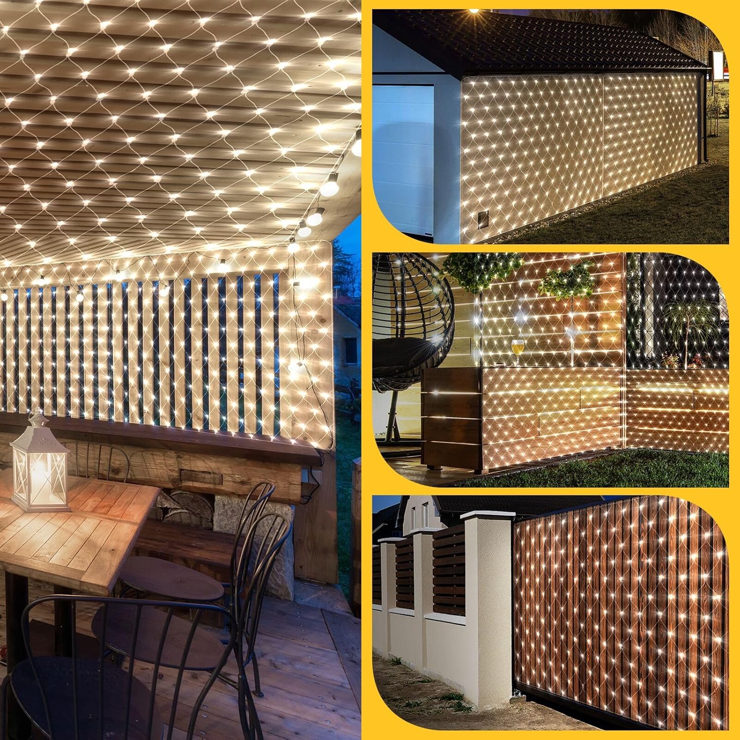 1,5x1,5m Χριστουγεννιάτικα Λαμπάκια Ρεύματος - Δίχτυ με Λευκό Ψυχρό Φωτισμό, 8 Προγράμματα Λειτουργίας και Διάφανο Καλώδιο - AIGOSTAR 1,5x1,5m Χριστουγεννιάτικα Λαμπάκια Ρεύματος - Δίχτυ με Λευκό Ψυχρό Φωτισμό, 8 Προγράμματα Λειτουργίας και Διάφανο Καλώδιο - AIGOSTAR