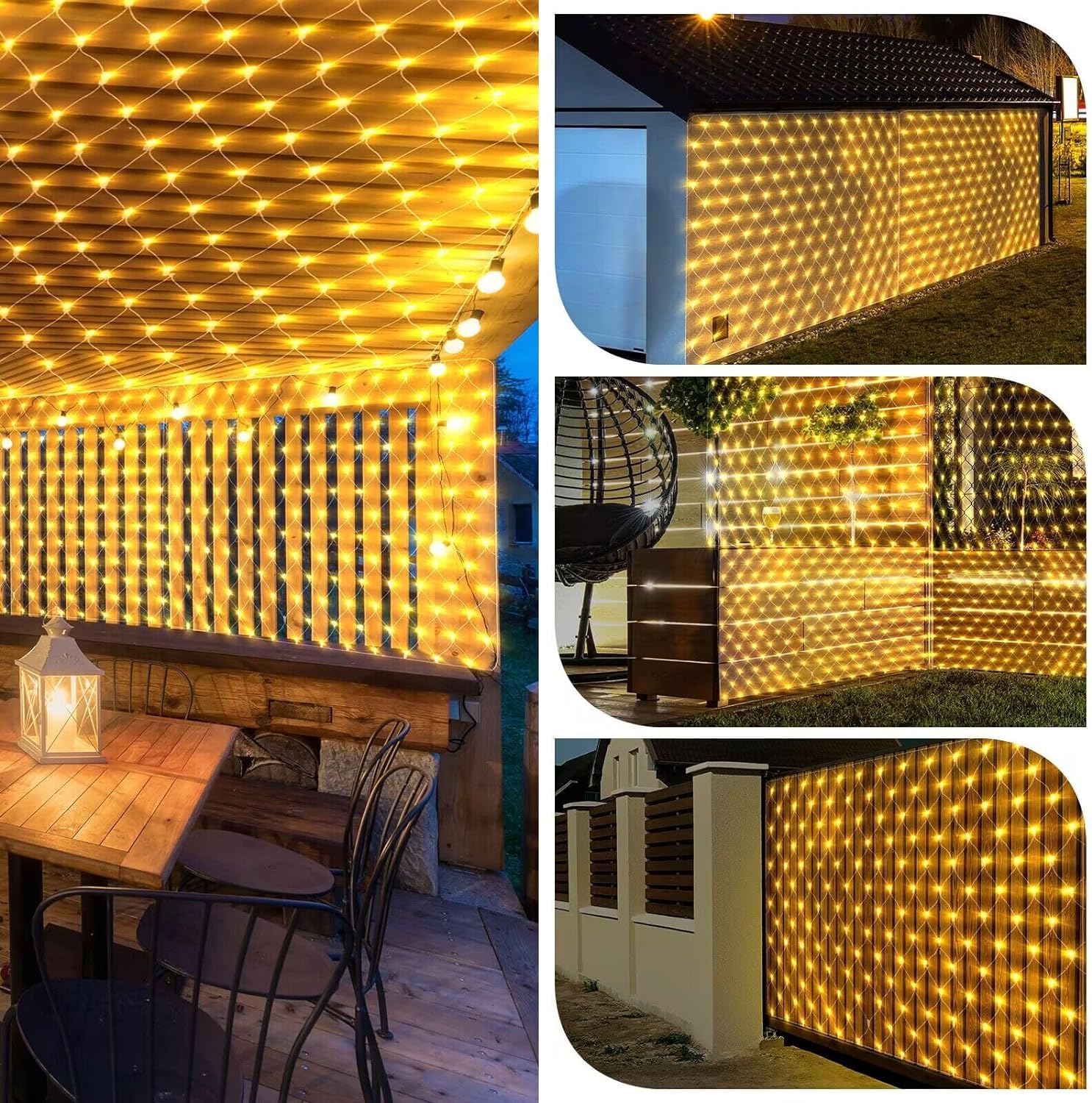 1,5x1,5m Χριστουγεννιάτικα Λαμπάκια Ρεύματος - Δίχτυ με Λευκό Θερμό Φωτισμό, 8 Προγράμματα Λειτουργίας και Διάφανο Καλώδιο - AIGOSTAR 1,5x1,5m Χριστουγεννιάτικα Λαμπάκια Ρεύματος - Δίχτυ με Λευκό Θερμό Φωτισμό, 8 Προγράμματα Λειτουργίας και Διάφανο Καλώδιο - AIGOSTAR