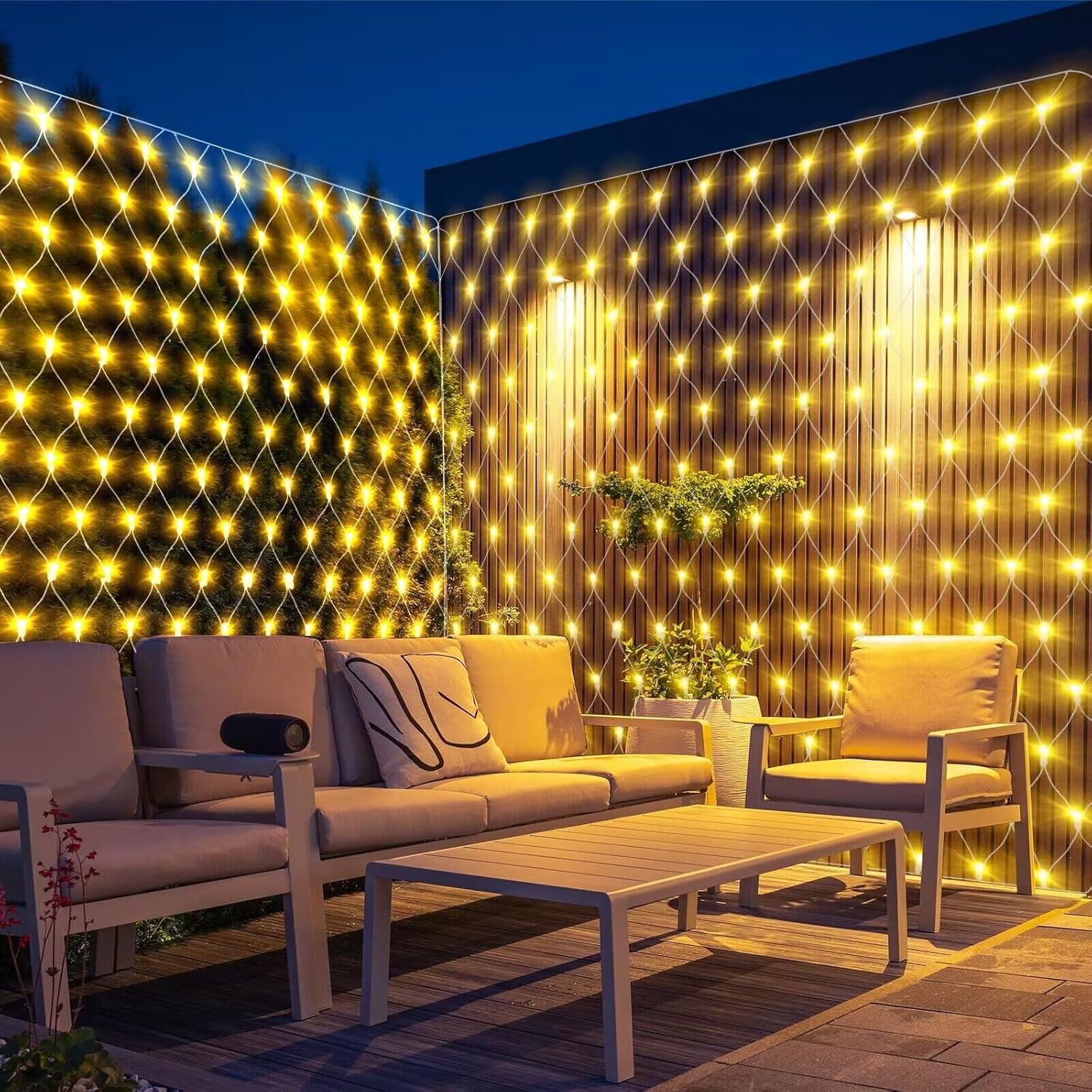1,5x1,5m Χριστουγεννιάτικα Λαμπάκια Ρεύματος - Δίχτυ με Λευκό Θερμό Φωτισμό, 8 Προγράμματα Λειτουργίας και Διάφανο Καλώδιο - AIGOSTAR 1,5x1,5m Χριστουγεννιάτικα Λαμπάκια Ρεύματος - Δίχτυ με Λευκό Θερμό Φωτισμό, 8 Προγράμματα Λειτουργίας και Διάφανο Καλώδιο - AIGOSTAR