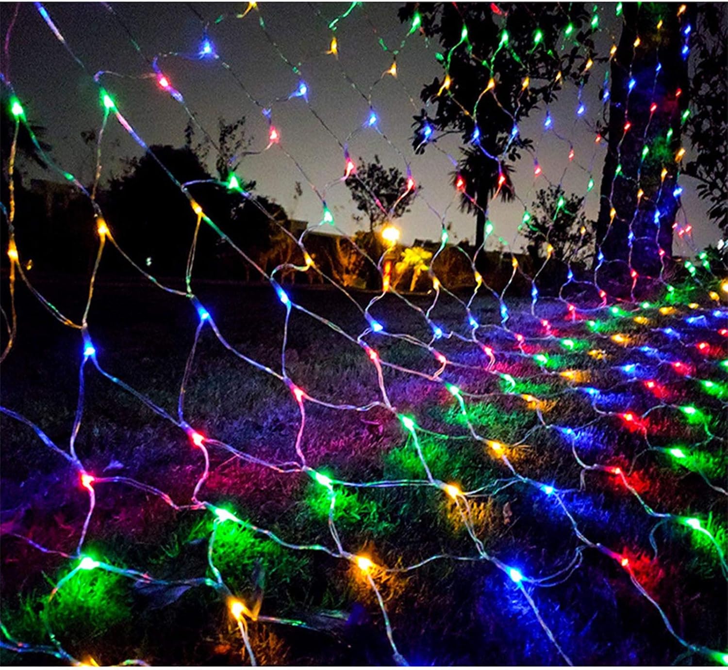 1,5x1,5m Χριστουγεννιάτικα Λαμπάκια Ρεύματος - Δίχτυ με Πολύχρωμο RGBY Φωτισμό, 8 Προγράμματα Λειτουργίας και Διάφανο Καλώδιο - AIGOSTAR 1,5x1,5m Χριστουγεννιάτικα Λαμπάκια Ρεύματος - Δίχτυ με Πολύχρωμο RGBY Φωτισμό, 8 Προγράμματα Λειτουργίας και Διάφανο Καλώδιο - AIGOSTAR