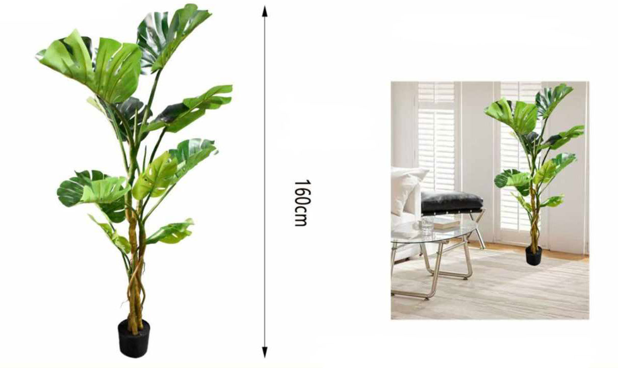 160cm Τεχνητό Διακοσμητικό Φυτό Μονστέρα σε Γλάστρα 160cm Τεχνητό Διακοσμητικό Φυτό Μονστέρα σε Γλάστρα