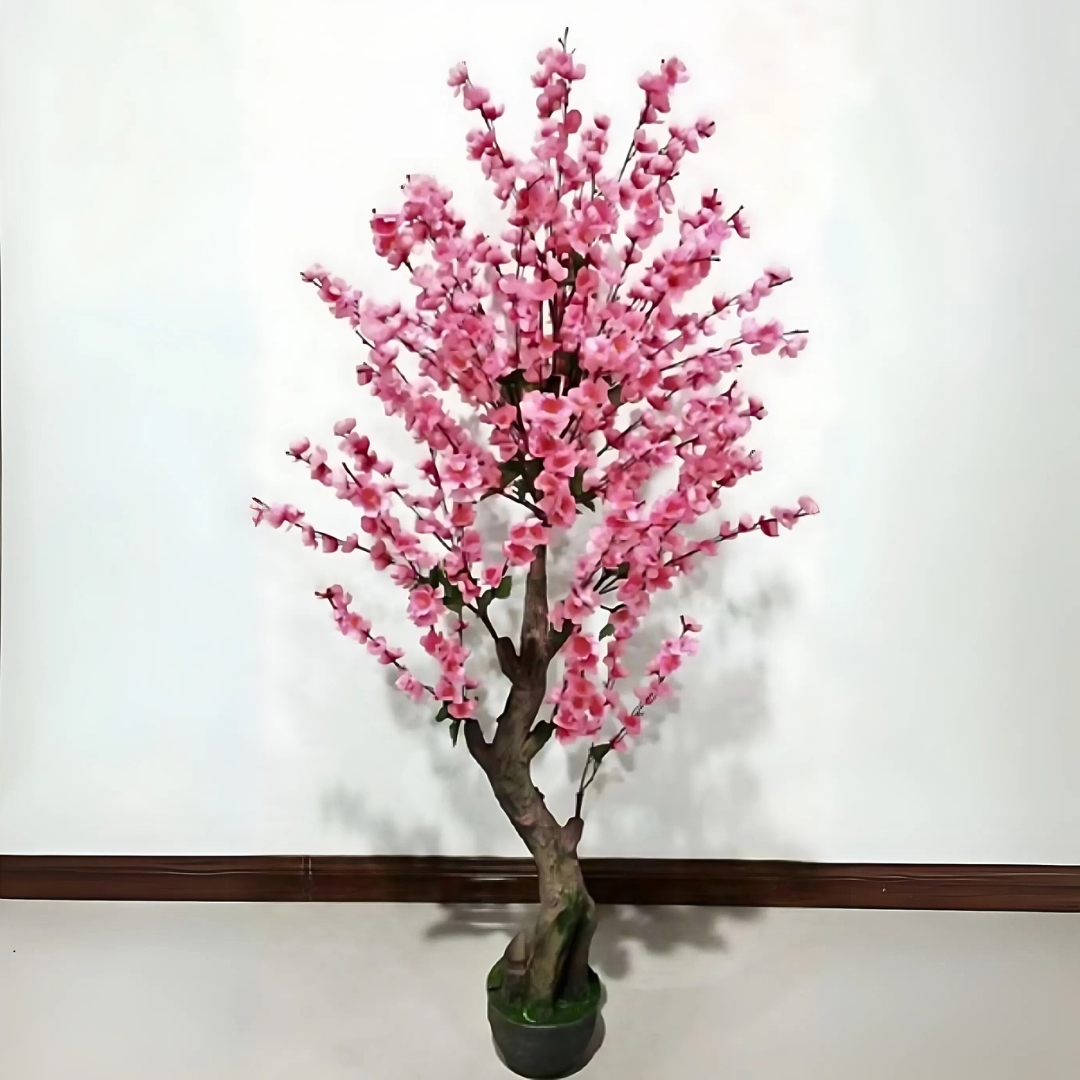 180cm Τεχνητό Διακοσμητικό Δέντρο Ροζ Ροδακινιά με 2 Κορμούς 180cm Τεχνητό Διακοσμητικό Δέντρο Ροζ Ροδακινιά με 2 Κορμούς