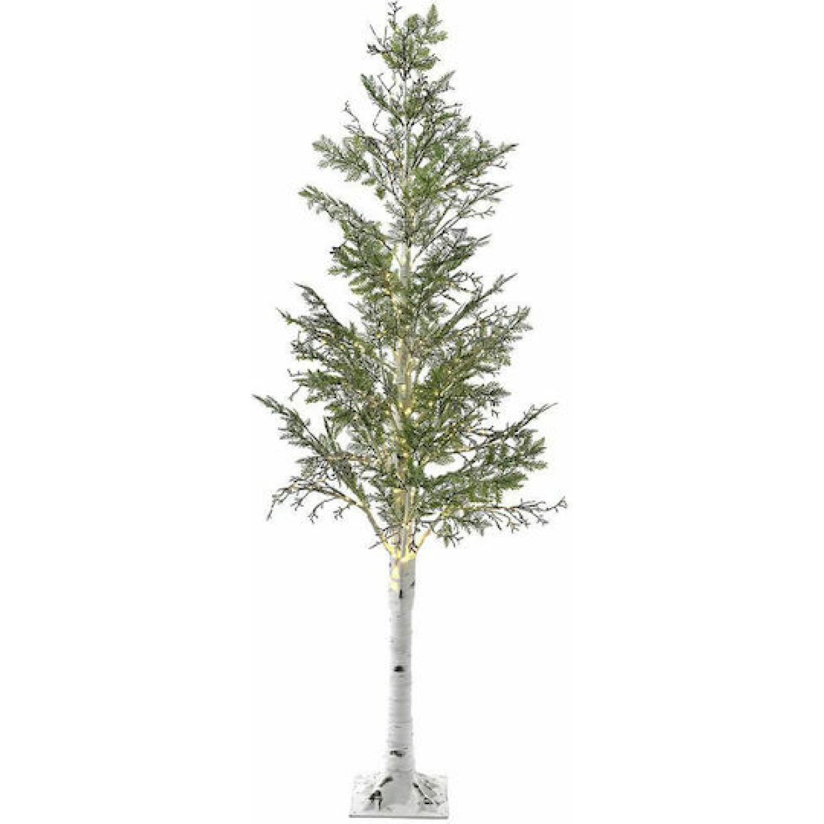 180cm Χριστουγεννιάτικο Δέντρο με 144 LED Θερμού Λευκού Φωτισμού & Λευκό Κορμό 180cm Χριστουγεννιάτικο Δέντρο με 144 LED Θερμού Λευκού Φωτισμού & Λευκό Κορμό