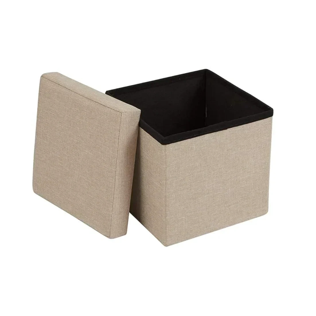 2 σε 1 Αναδιπλούμενο Σκαμπό - Κουτί Αποθήκευσης με Υφασμάτινη Επένδυση - 30 x 30 x 30 cm Μπεζ 2 σε 1 Αναδιπλούμενο Σκαμπό - Κουτί Αποθήκευσης με Υφασμάτινη Επένδυση - 30 x 30 x 30 cm Μπεζ