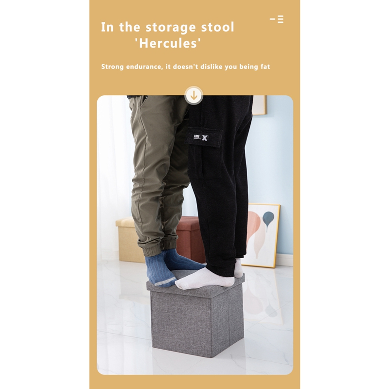 2 σε 1 Αναδιπλούμενο Σκαμπό - Κουτί Αποθήκευσης με Υφασμάτινη Επένδυση - 38 x 38 x 35 cm 2 σε 1 Αναδιπλούμενο Σκαμπό - Κουτί Αποθήκευσης με Υφασμάτινη Επένδυση - 38 x 38 x 35 cm