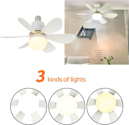 2 σε 1 Ανεμιστήρας Οροφής και Λάμπα LED με Τηλεχειριστήριο 40 W - Ε27 2 σε 1 Ανεμιστήρας Οροφής και Λάμπα LED με Τηλεχειριστήριο 40 W - Ε27