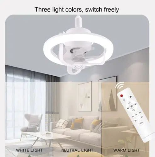 2 σε 1 Ανεμιστήρας Οροφής και Λάμπα LED RGB 500W με Τηλεχειριστήριο 280x180mm 2 σε 1 Ανεμιστήρας Οροφής και Λάμπα LED RGB 500W με Τηλεχειριστήριο 280x180mm