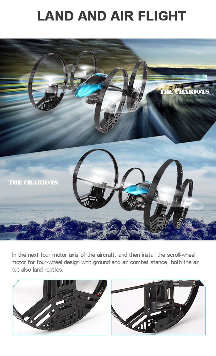 2 σε 1 Ανθεκτικό RC Drone / Αυτοκίνητο 2.4GHz 4 Καναλιών με HD Κάμερα, Νυχτερινό Φωτισμό LED & Αισθητήρα Βαρύτητας 2 σε 1 Ανθεκτικό RC Drone / Αυτοκίνητο 2.4GHz 4 Καναλιών με HD Κάμερα, Νυχτερινό Φωτισμό LED & Αισθητήρα Βαρύτητας