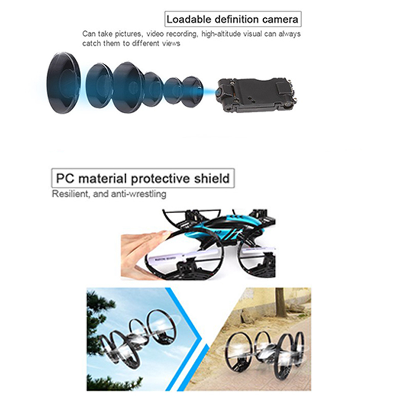 2 σε 1 Ανθεκτικό RC Drone / Αυτοκίνητο 2.4GHz 4 Καναλιών με HD Κάμερα, Νυχτερινό Φωτισμό LED & Αισθητήρα Βαρύτητας 2 σε 1 Ανθεκτικό RC Drone / Αυτοκίνητο 2.4GHz 4 Καναλιών με HD Κάμερα, Νυχτερινό Φωτισμό LED & Αισθητήρα Βαρύτητας