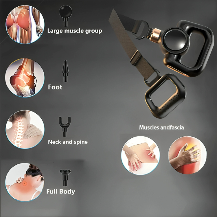 2 σε 1 Ελαστική Ζώνη και Πιστόλι Μασάζ με 4 Κεφαλές και 5 Επίπεδα Έντασης - Για Ανακούφιση Μυών & Απώλεια Βάρους 2 σε 1 Ελαστική Ζώνη και Πιστόλι Μασάζ με 4 Κεφαλές και 5 Επίπεδα Έντασης - Για Ανακούφιση Μυών & Απώλεια Βάρους