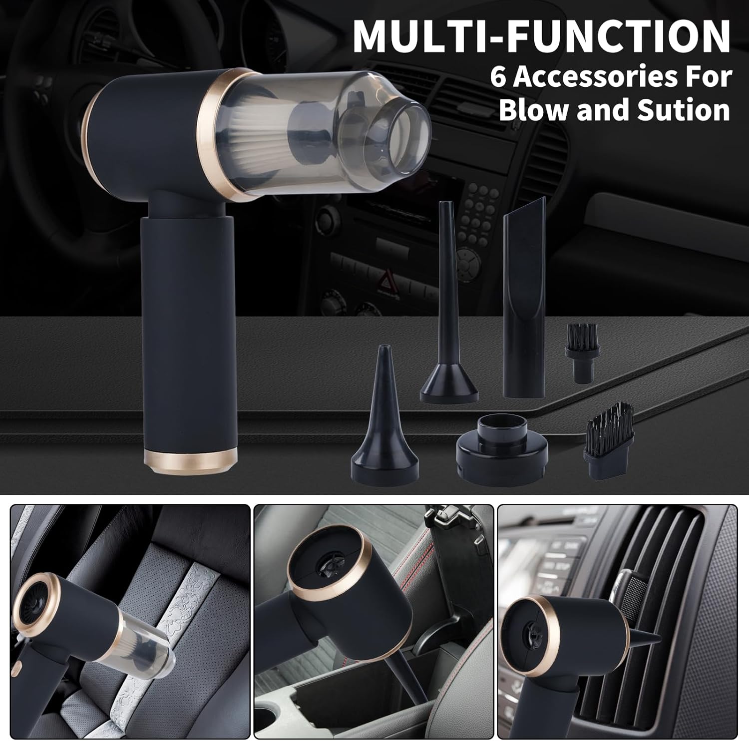 2 σε 1 Επαναφορτιζόμενο Φορητό Σκουπάκι & Φυσητήρας με 6 Κεφαλές και Αφαιρούμενο Πλενόμενο Φίλτρο 2 σε 1 Επαναφορτιζόμενο Φορητό Σκουπάκι & Φυσητήρας με 6 Κεφαλές και Αφαιρούμενο Πλενόμενο Φίλτρο