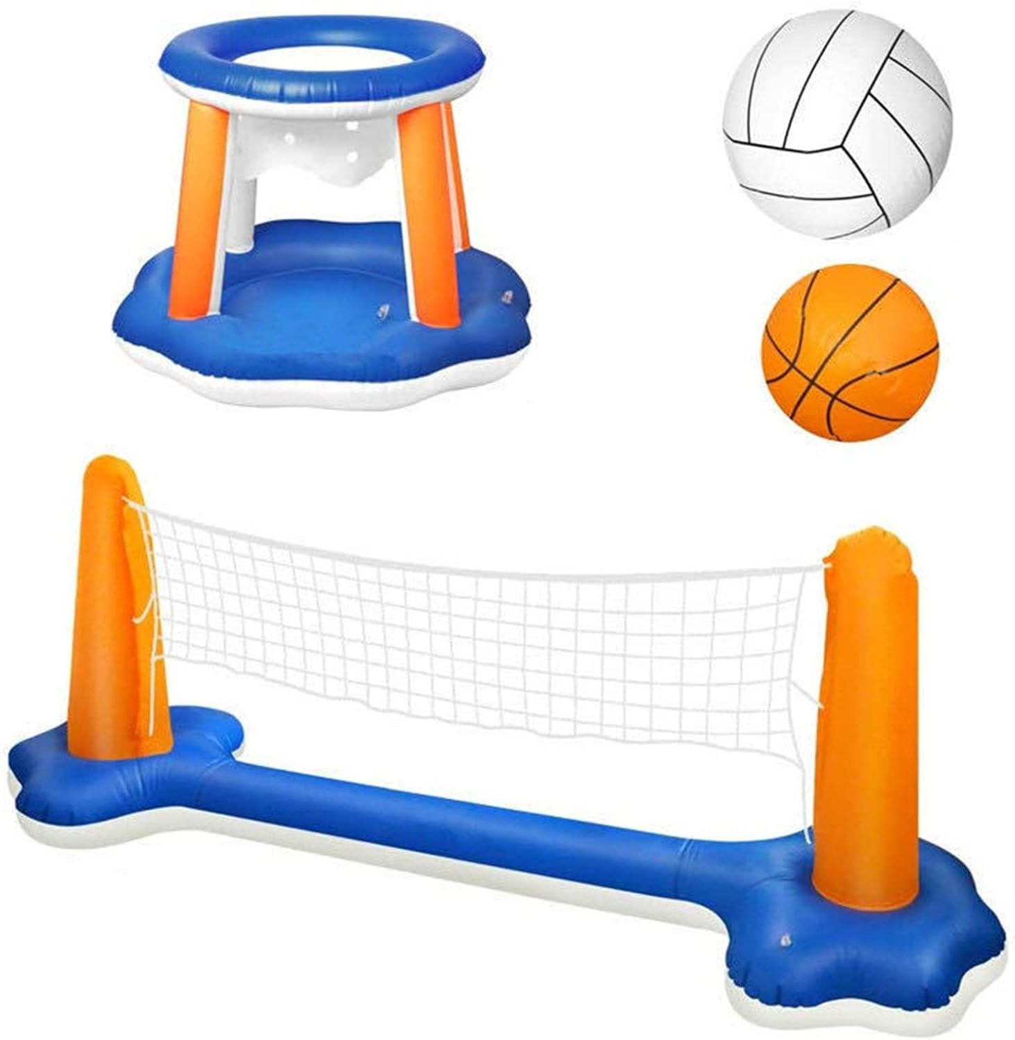 2 σε 1 Φουσκωτό Σετ Πισίνας Βόλεϊ & Μπάσκετ με Μπάλες 2 σε 1 Φουσκωτό Σετ Πισίνας Βόλεϊ & Μπάσκετ με Μπάλες