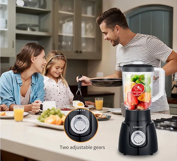 2 σε 1 Ηλεκτρικός Αποχυμωτής & Μπλέντερ 800W - 2 Ταχυτήτων με Δοχείο 1,5 L - Sokany 2 σε 1 Ηλεκτρικός Αποχυμωτής & Μπλέντερ 800W - 2 Ταχυτήτων με Δοχείο 1,5 L - Sokany