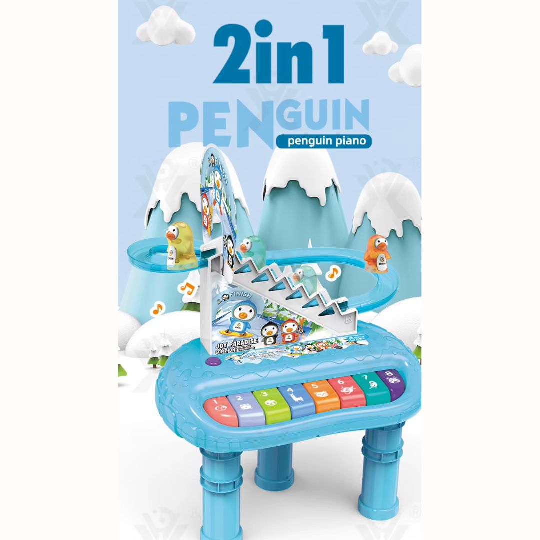 2 σε 1 Μουσικό Παιχνίδι με Πιάνο & Τσουλήθρα με Πιγκουινάκια 2 σε 1 Μουσικό Παιχνίδι με Πιάνο & Τσουλήθρα με Πιγκουινάκια