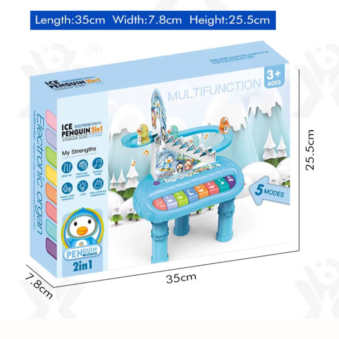 2 σε 1 Μουσικό Παιχνίδι με Πιάνο & Τσουλήθρα με Πιγκουινάκια 2 σε 1 Μουσικό Παιχνίδι με Πιάνο & Τσουλήθρα με Πιγκουινάκια