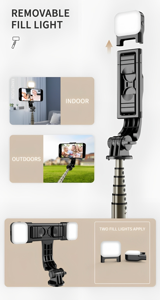 2 σε 1 Selfie-Stick και Τρίποδη Βάση Κινητού με Τηλεχειριστήριο - Andowl 2 σε 1 Selfie-Stick και Τρίποδη Βάση Κινητού με Τηλεχειριστήριο - Andowl