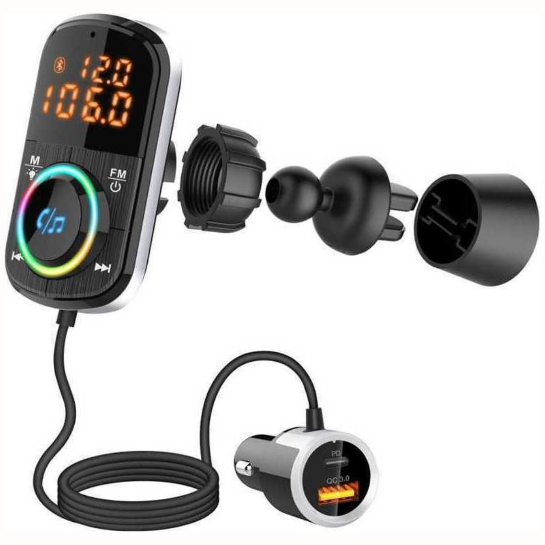 2 σε 1 Ταχυφορτιστής & FM Transmitter αυτοκινήτου με οθόνη LCD, Bluetooth 5.0, FM, Mp3 Player & Handsfree Car Kit 2 σε 1 Ταχυφορτιστής & FM Transmitter αυτοκινήτου με οθόνη LCD, Bluetooth 5.0, FM, Mp3 Player & Handsfree Car Kit