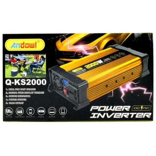 2000W Inverter Αυτοκινήτου Τροποποιημένου Ημιτόνου για Μετατροπή 12V DC σε 220V AC 2000W Inverter Αυτοκινήτου Τροποποιημένου Ημιτόνου για Μετατροπή 12V DC σε 220V AC