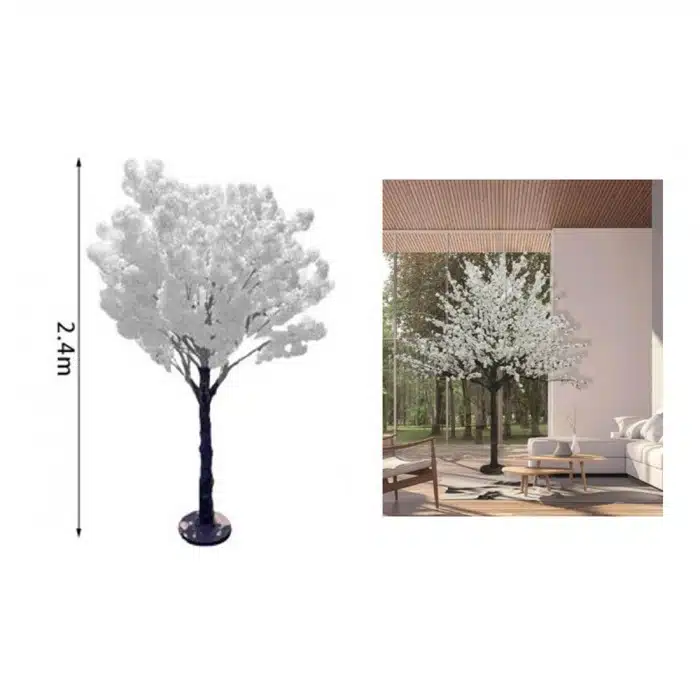 240cm Γίγας Τεχνητό Διακοσμητικό Δέντρο Αμυγδαλιά με Λευκά Άνθη 240cm Γίγας Τεχνητό Διακοσμητικό Δέντρο Αμυγδαλιά με Λευκά Άνθη