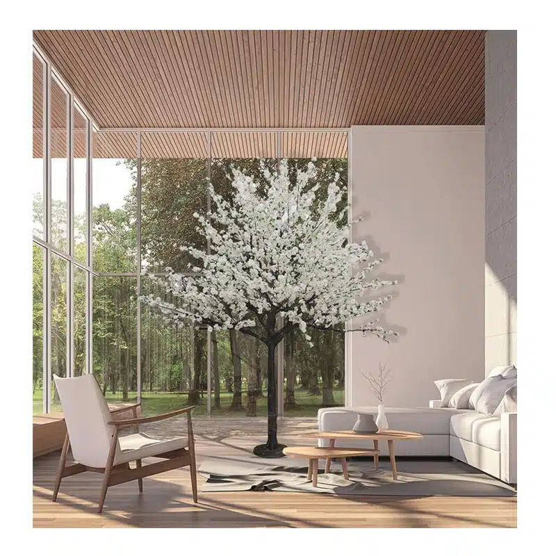 240cm Γίγας Τεχνητό Διακοσμητικό Δέντρο Αμυγδαλιά με Λευκά Άνθη 240cm Γίγας Τεχνητό Διακοσμητικό Δέντρο Αμυγδαλιά με Λευκά Άνθη