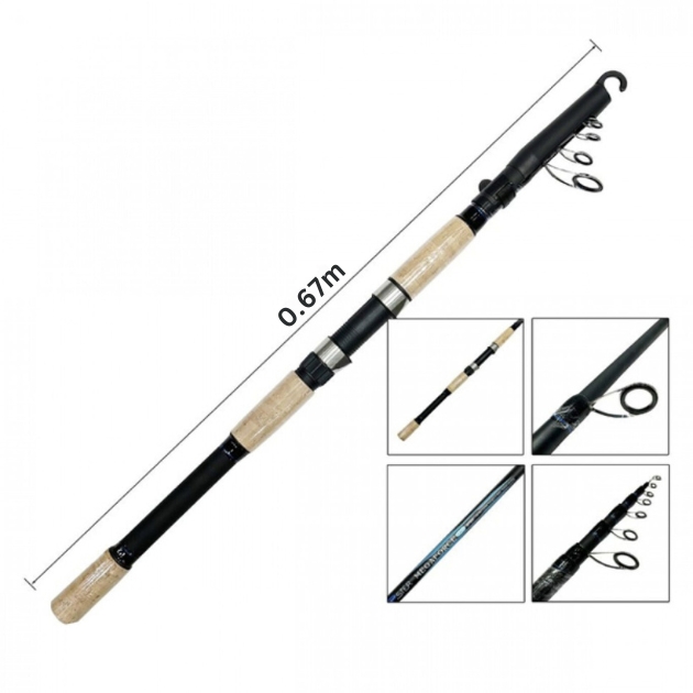 2,4m Τηλεσκοπικό Καλάμι Ψαρέματος Spinning - Ιδανικό για Αρχάριους και Προχωρημένους 2,4m Τηλεσκοπικό Καλάμι Ψαρέματος Spinning - Ιδανικό για Αρχάριους και Προχωρημένους