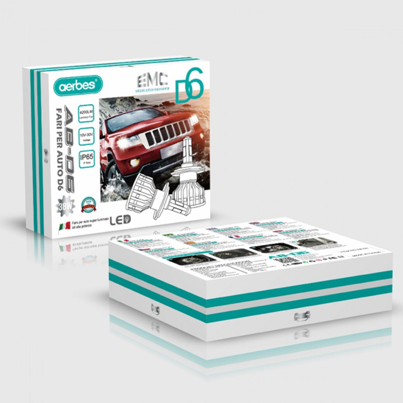 2x Λάμπες Αυτοκινήτου H7 LED D6 38W 4200LM - AERBES 2x Λάμπες Αυτοκινήτου H7 LED D6 38W 4200LM - AERBES