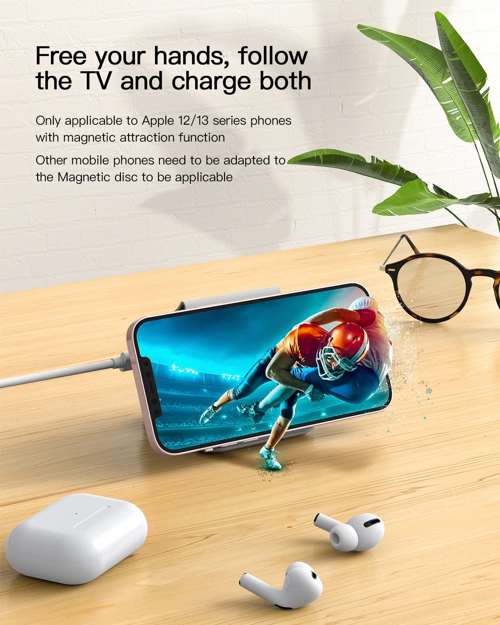 3 σε 1 Αναδιπλούμενος Ασύρματος Φορτιστής Qi Pad 18W - Για iPhone, AppleWatch και AirPods 3 σε 1 Αναδιπλούμενος Ασύρματος Φορτιστής Qi Pad 18W - Για iPhone, AppleWatch και AirPods