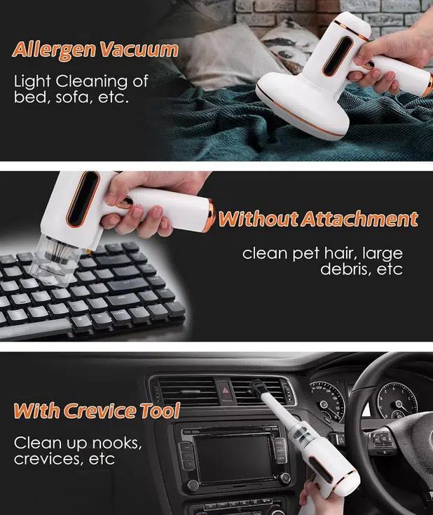 3 σε 1 Ασύρματη Συσκευή Αφαίρεσης Ακάρεων, Αποστείρωσης UV και Ηλεκτρικό Σκουπάκι 120W Λευκό 3 σε 1 Ασύρματη Συσκευή Αφαίρεσης Ακάρεων, Αποστείρωσης UV και Ηλεκτρικό Σκουπάκι 120W Λευκό
