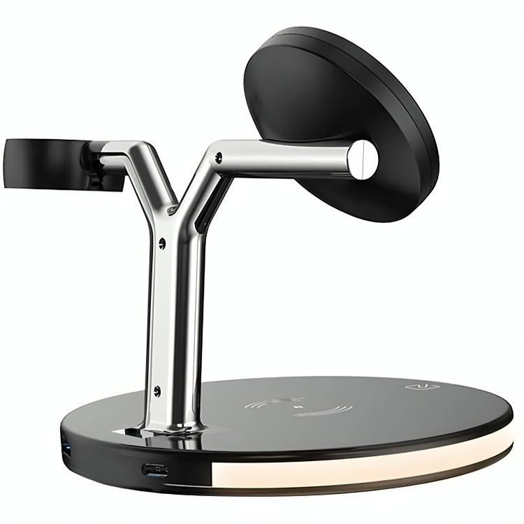 3 σε 1 Ασύρματος Φορτιστής Qi Pad 25W - Quick Charge για Smartphone, Apple Watch & AirPods - Andowl 3 σε 1 Ασύρματος Φορτιστής Qi Pad 25W - Quick Charge για Smartphone, Apple Watch & AirPods - Andowl