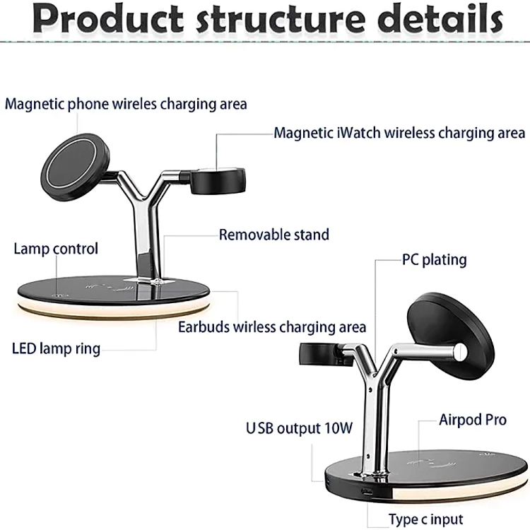 3 σε 1 Ασύρματος Φορτιστής Qi Pad 25W - Quick Charge για Smartphone, Apple Watch & AirPods - Andowl 3 σε 1 Ασύρματος Φορτιστής Qi Pad 25W - Quick Charge για Smartphone, Apple Watch & AirPods - Andowl