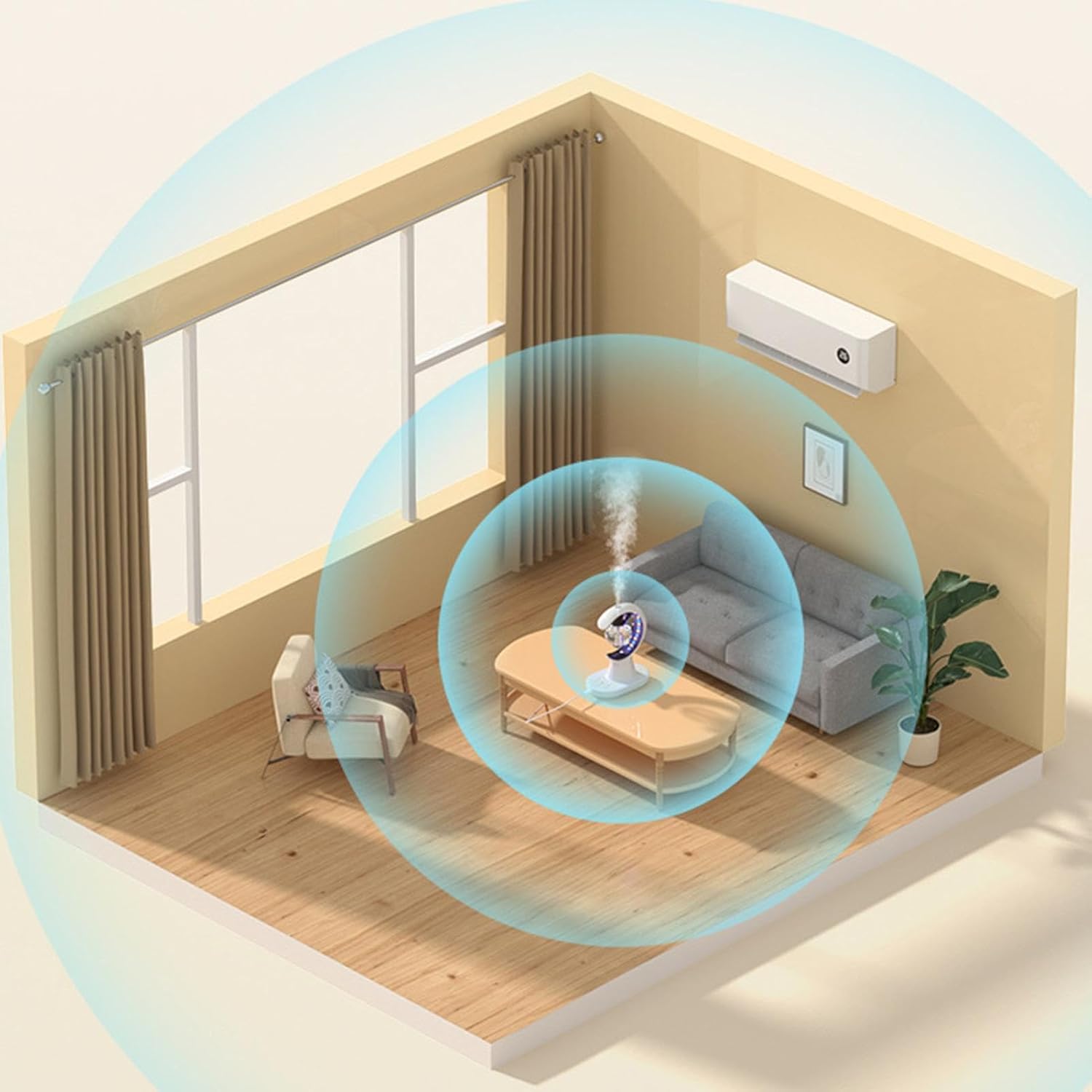 3 σε 1 Οικιακό Αντικουνουπικό & Υγραντήρας Αέρα με LED Φως Νύχτας 3 σε 1 Οικιακό Αντικουνουπικό & Υγραντήρας Αέρα με LED Φως Νύχτας