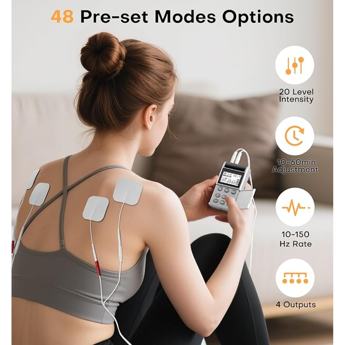 3 σε 1 Ψηφιακό Μηχάνημα Διέγερσης Μυών EMS για Πόνο, Μυϊκή Τόνωση & Χαλάρωση - 48 Λειτουργίες, 4 Κανάλια 3 σε 1 Ψηφιακό Μηχάνημα Διέγερσης Μυών EMS για Πόνο, Μυϊκή Τόνωση & Χαλάρωση - 48 Λειτουργίες, 4 Κανάλια