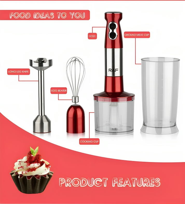 3 σε 1 Ραβδομπλέντερ - Μίνι Πίμερ & Πολυκόπτης Multi 1000W με Ανοξείδωτη Ράβδο - RAF 3 σε 1 Ραβδομπλέντερ - Μίνι Πίμερ & Πολυκόπτης Multi 1000W με Ανοξείδωτη Ράβδο - RAF