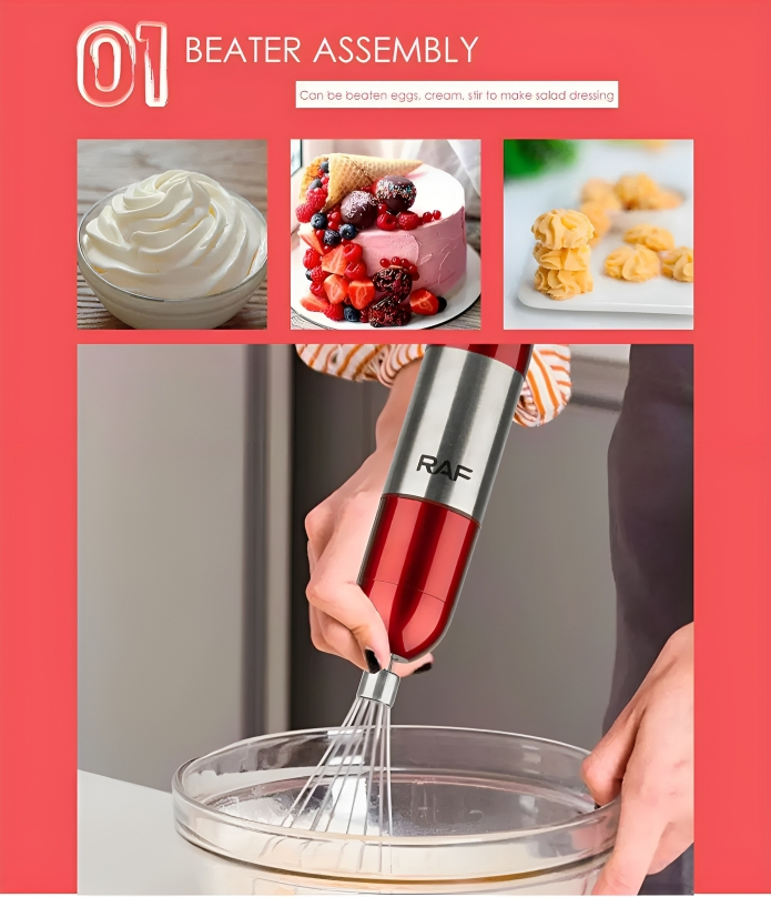 3 σε 1 Ραβδομπλέντερ - Μίνι Πίμερ & Πολυκόπτης Multi 1000W με Ανοξείδωτη Ράβδο - RAF 3 σε 1 Ραβδομπλέντερ - Μίνι Πίμερ & Πολυκόπτης Multi 1000W με Ανοξείδωτη Ράβδο - RAF