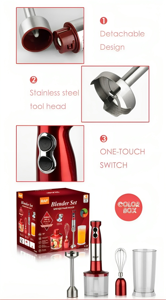 3 σε 1 Ραβδομπλέντερ - Μίνι Πίμερ & Πολυκόπτης Multi 1000W με Ανοξείδωτη Ράβδο - RAF 3 σε 1 Ραβδομπλέντερ - Μίνι Πίμερ & Πολυκόπτης Multi 1000W με Ανοξείδωτη Ράβδο - RAF