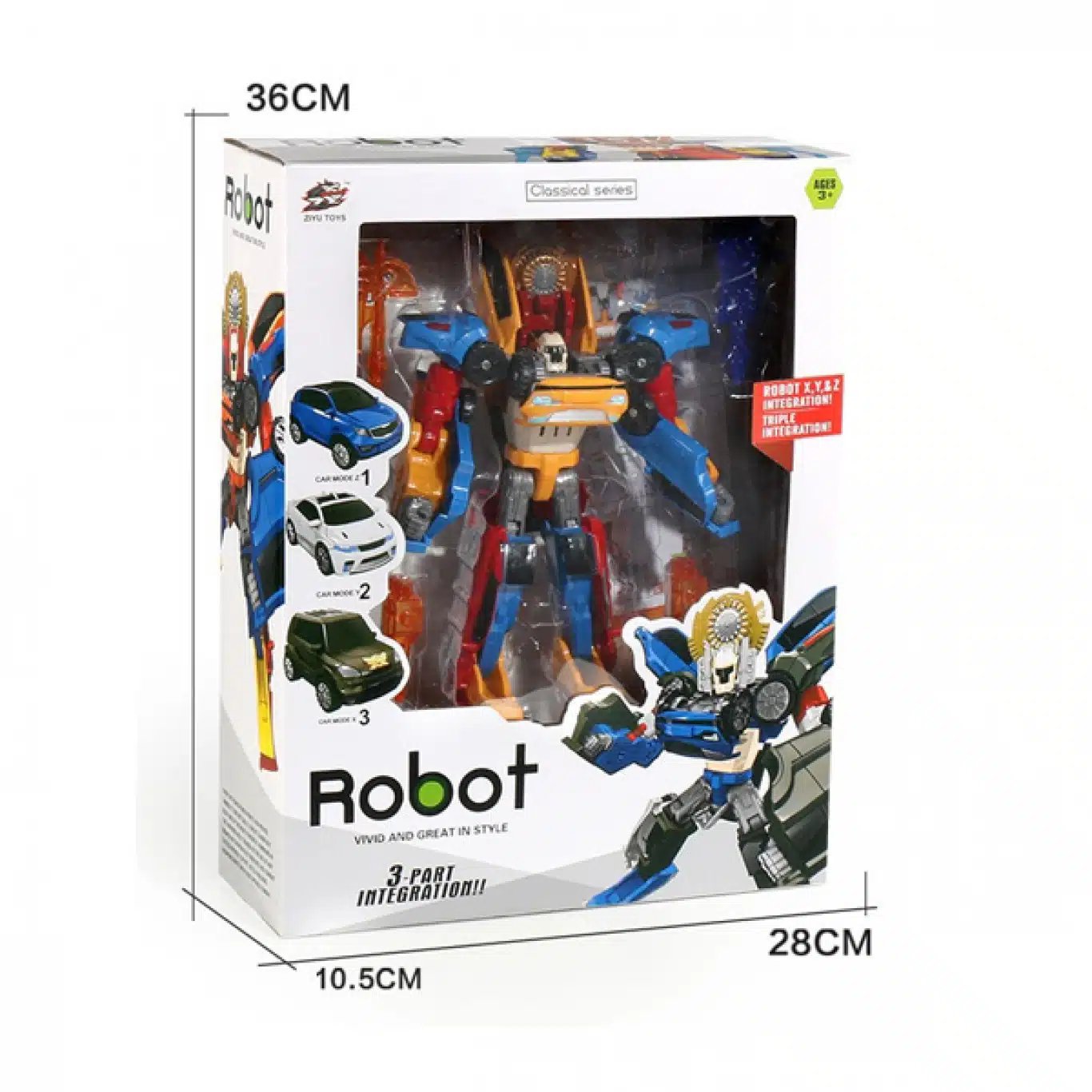 3 σε 1 Ρομπότ Φιγούρα που Μετατρέπεται σε Αυτοκίνητο 36×10.5×28 cm 3 σε 1 Ρομπότ Φιγούρα που Μετατρέπεται σε Αυτοκίνητο 36×10.5×28 cm
