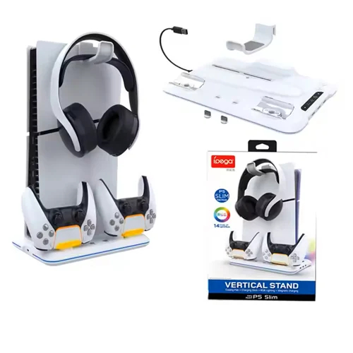 Βάση Ψύξης και Διπλής Φόρτισης Χειριστηρίων για PS5 Slim – Λευκή IPEGA Βάση Ψύξης και Διπλής Φόρτισης Χειριστηρίων για PS5 Slim – Λευκή IPEGA