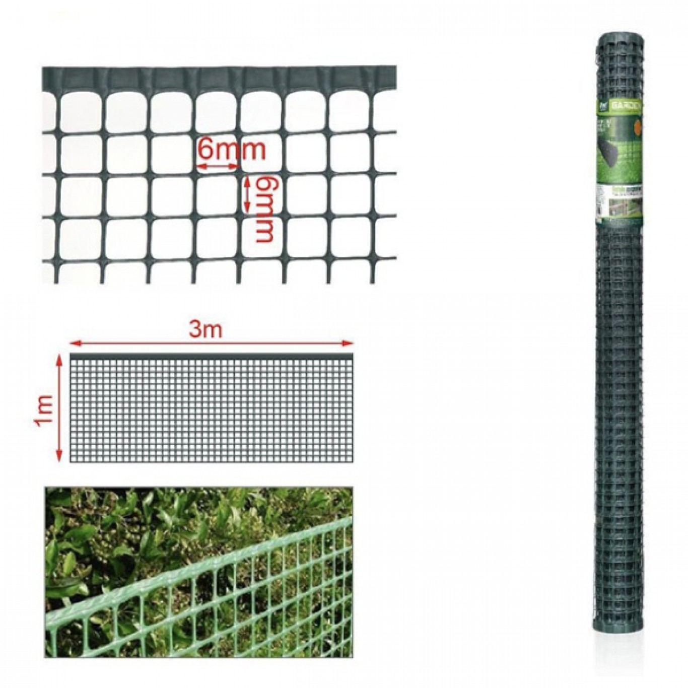 3 x 1 μ. Συρματόπλεγμα - Πλαστικός Φράχτης Προστασίας Πράσινος 3 x 1 μ. Συρματόπλεγμα - Πλαστικός Φράχτης Προστασίας Πράσινος